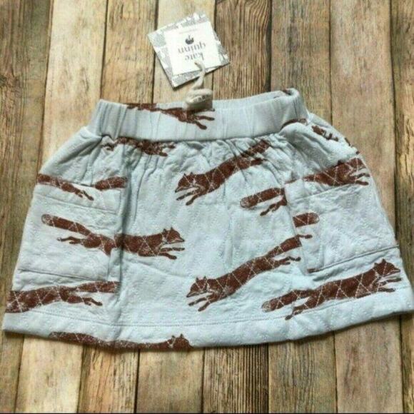 NWT Kate Quinn Quilted Pocket Skirt Jumping Fox Foxes 7Y - Picture 2 of 3